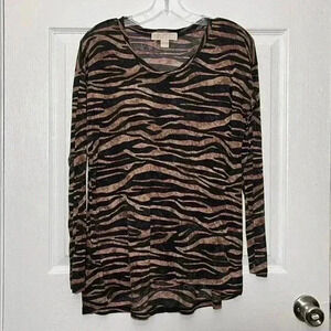 MICHAEL KORS Animal Print Top | Size Small